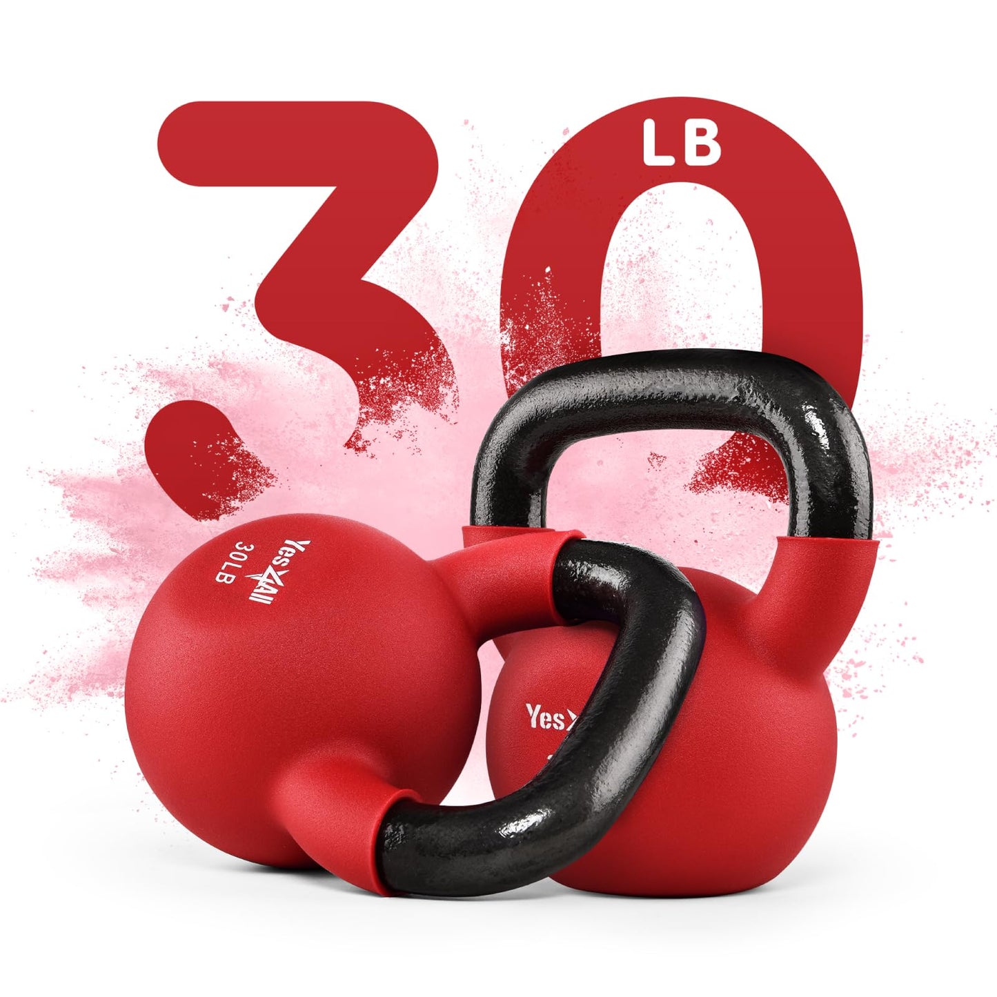 Neoprene Coated Cast Iron Kettlebell 5–65 lbs, Wide Grip Handle and Flat Bottom for Swings, Squats, Deadlifts and Full Body Workouts at Home Gym