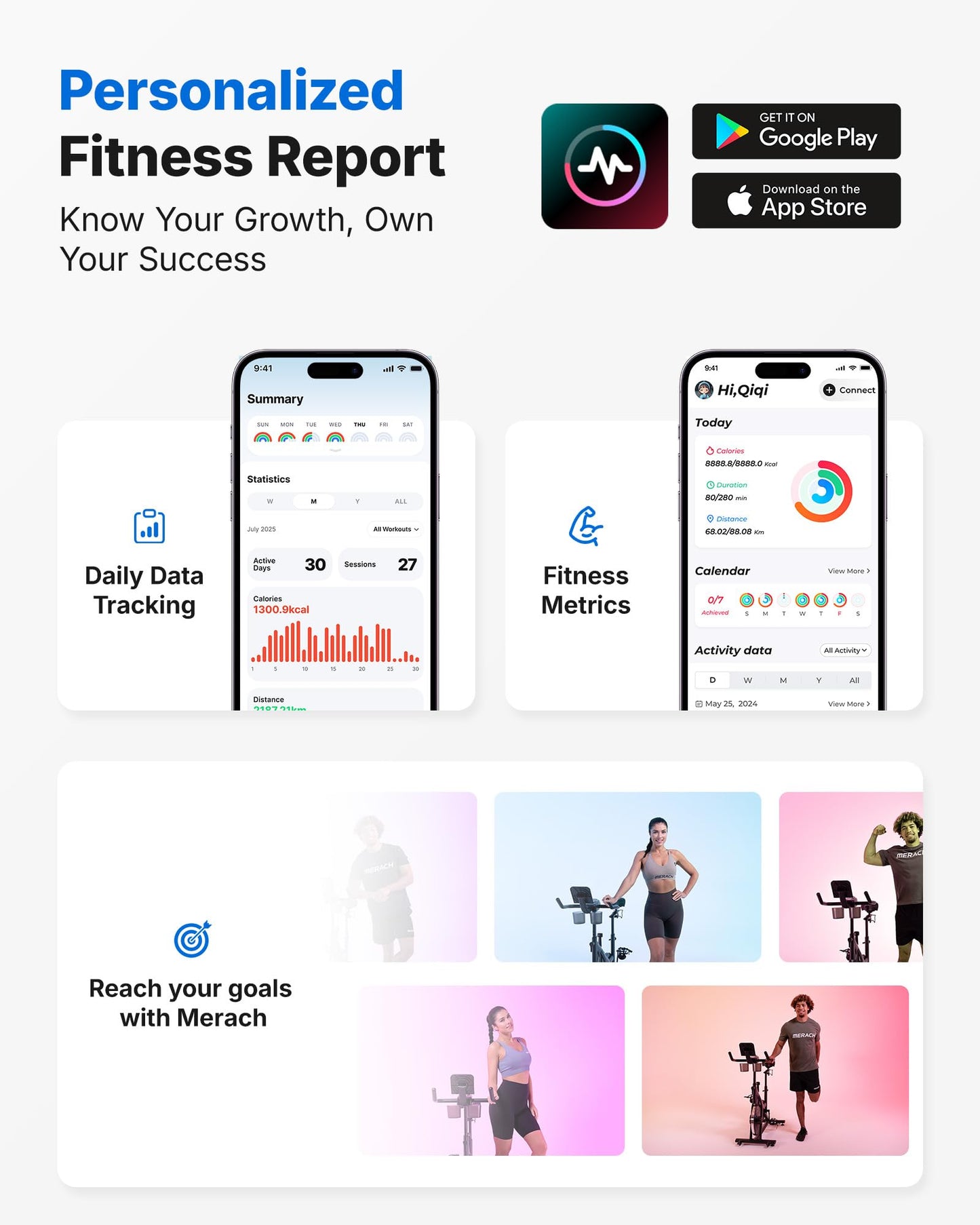 Brake Pad Stationary Exercise Bike, Low Noise Indoor Cycling Bike with 300lbs Weight Capacity, Tablet Mount & App Support