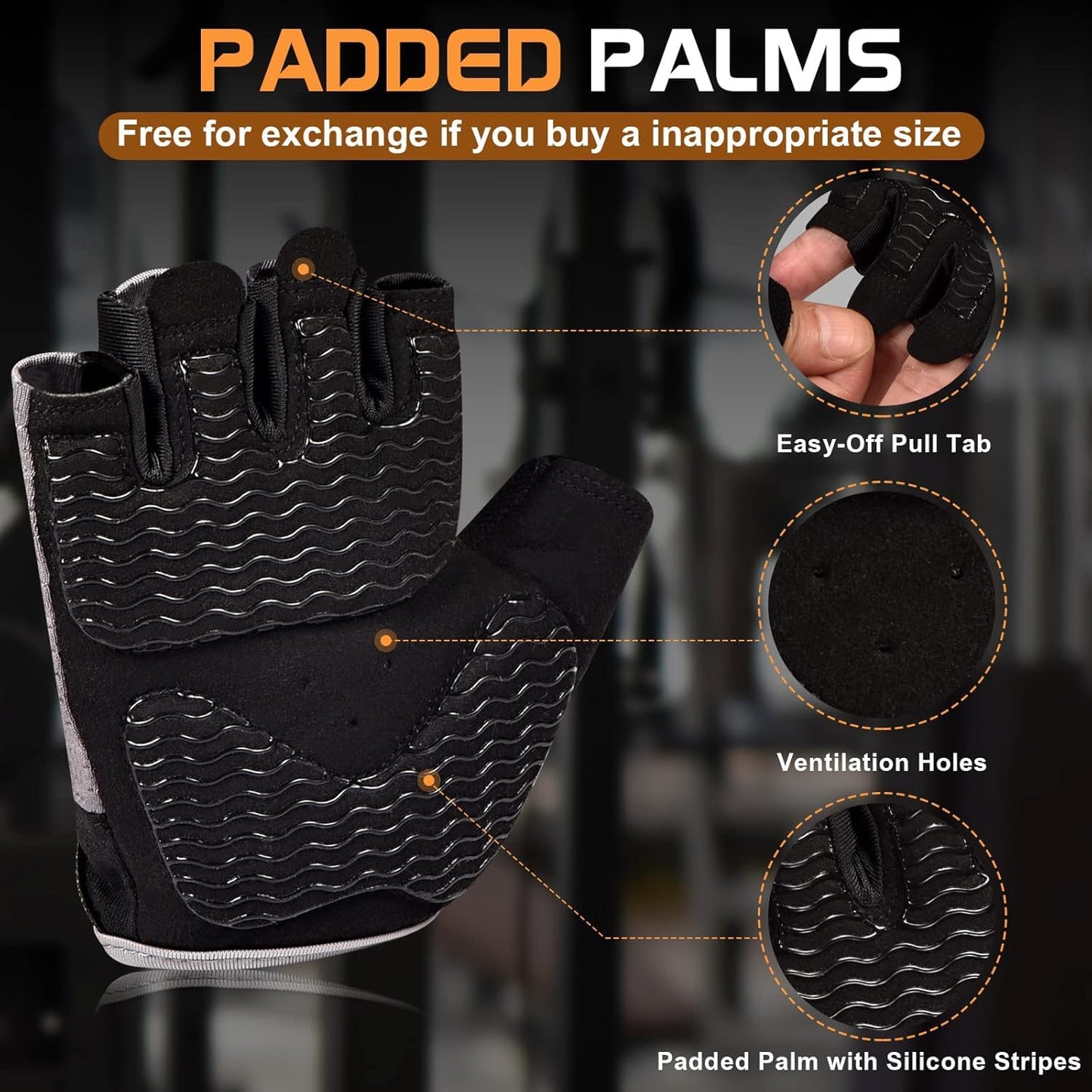 Fingerless Breathable Gym Gloves for Weightlifting, Cycling, and Workout Training