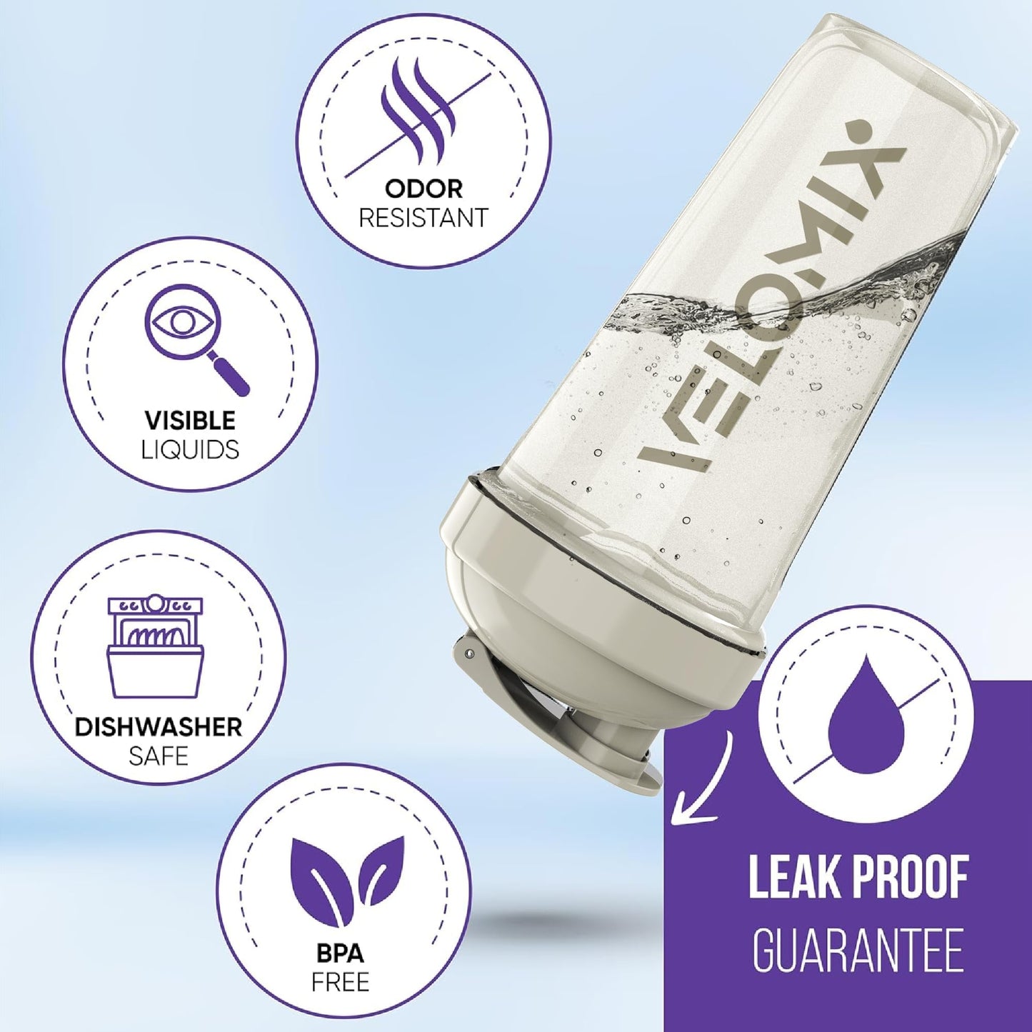 VELOMIX 4-Pack Shaker Cups (28 oz) – Includes 4 Wire Whisks | Leak-Proof Protein Shaker Bottles for Smooth Protein Mixes | Durable, BPA-Free Mixer Bottle Set for Protein Shakes & Supplements (Forest Edge)