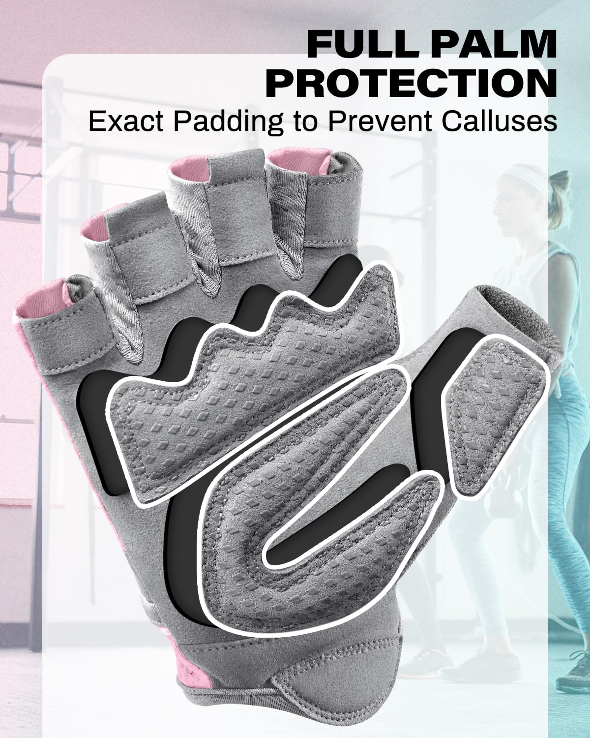 Workout Gloves for Women and Men, Breathable Weight Lifting Gloves with Strong Grip and Cushion Pads for Gym and Training