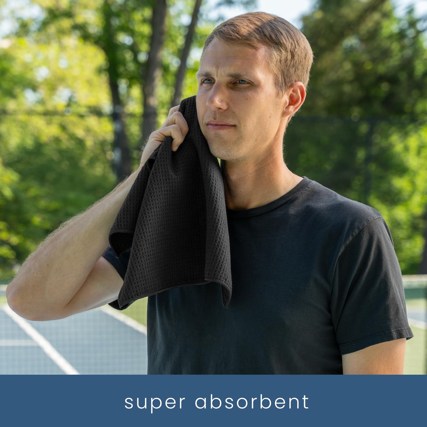 S&T INC. Microfiber Gym Towels (3 Pack) – 16"x27" Quick-Dry, Soft & Absorbent Yoga Towels for Home, Gym, and Travel