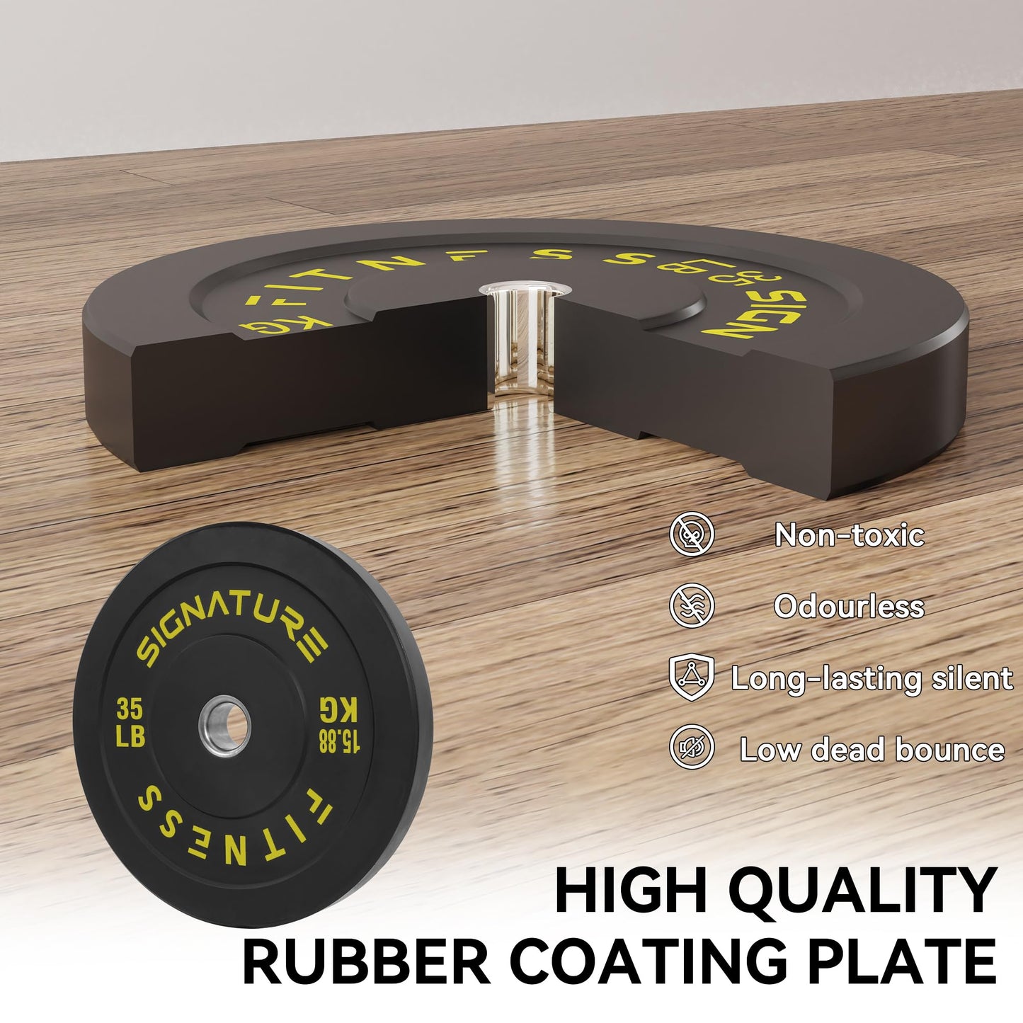 CAP Barbell Rubber Olympic Bumper Plate – Durable Weight Plate for Strength Training and Weightlifting | Multiple Options and Colors