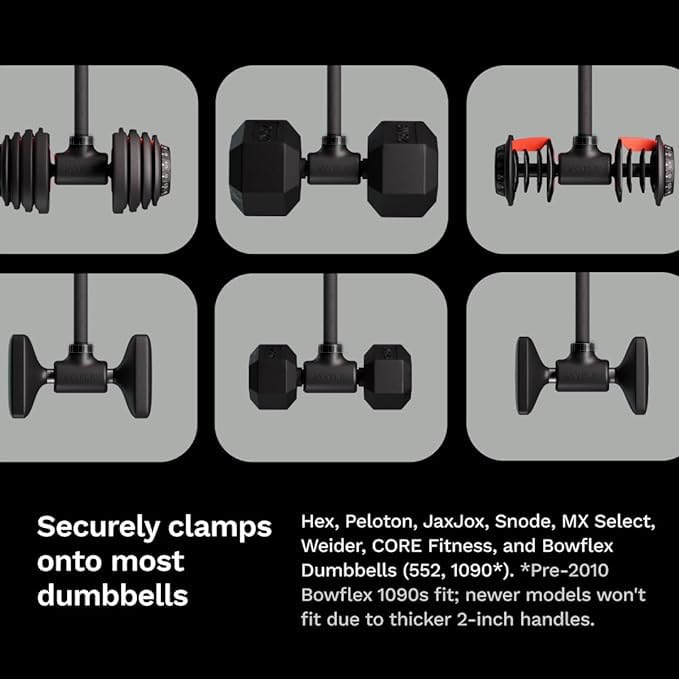 Adjustable Dumbbell to Barbell and Kettlebell Converter, Home Fitness Set with 200 lb Capacity for Weight Lifting