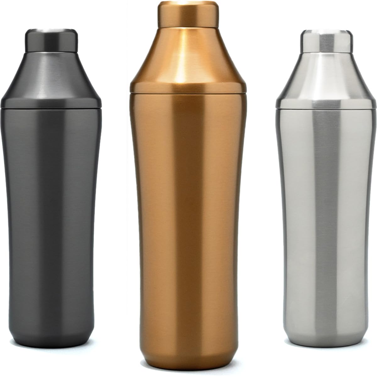 Elevated Craft Hybrid Cocktail Shaker - Premium Vacuum Insulated Stainless Steel Copper Cocktail Shaker - Innovative Measuring System - Martini Shaker for the Home Bartender - 28oz Total Volume