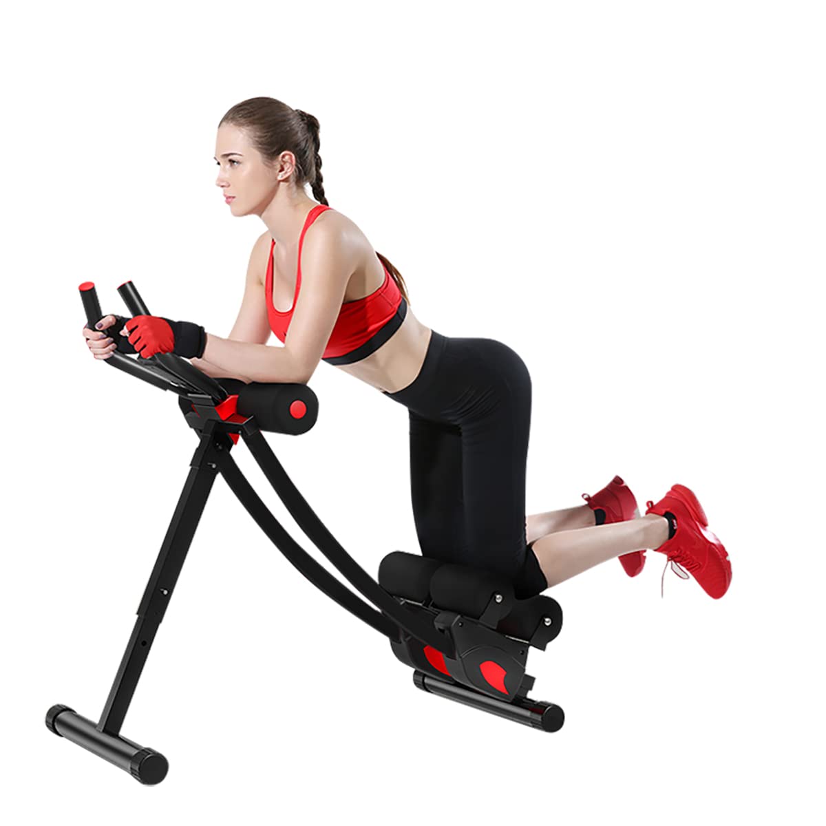 Fitlaya Fitness ab machine, ab workout equipment for home gym, Height Adjustable ab trainer, foldable fitness equipment.