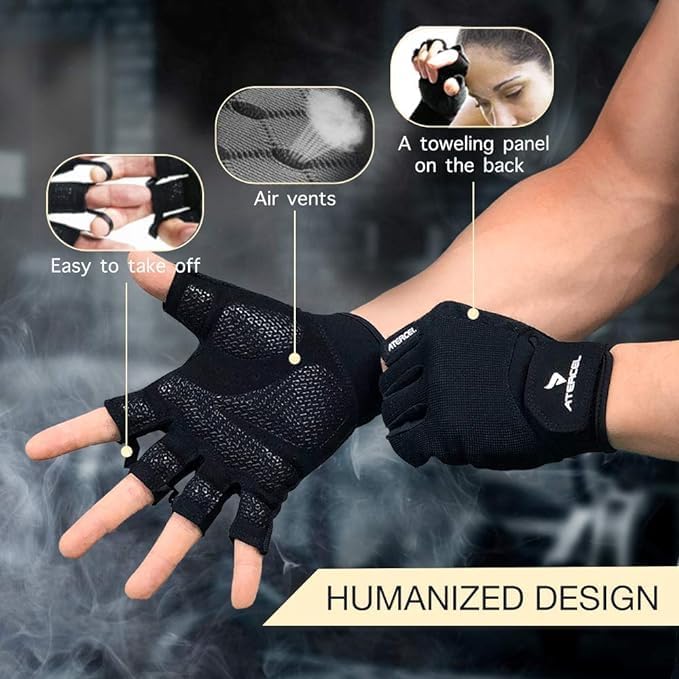 Workout Gloves for Men and Women, Breathable Exercise Gloves for Weight Lifting, Cycling, Gym, and Training