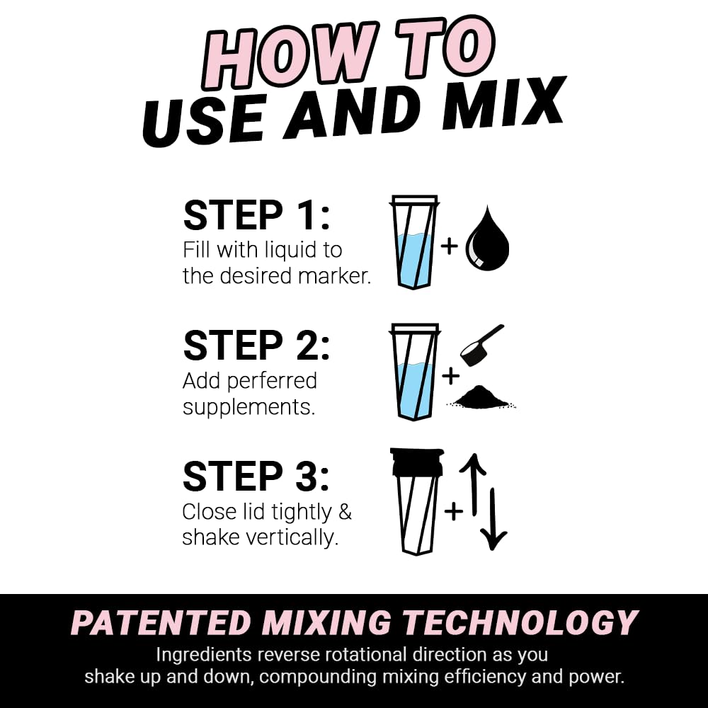 HELIMIX 2.0 Vortex Blender Shaker Bottle (28oz) – USA Made Protein Shaker Cup – No Ball or Whisk Needed – Portable Pre-Workout & Smoothie Bottle for Mixing Shakes, Cocktails & More – Dishwasher Safe