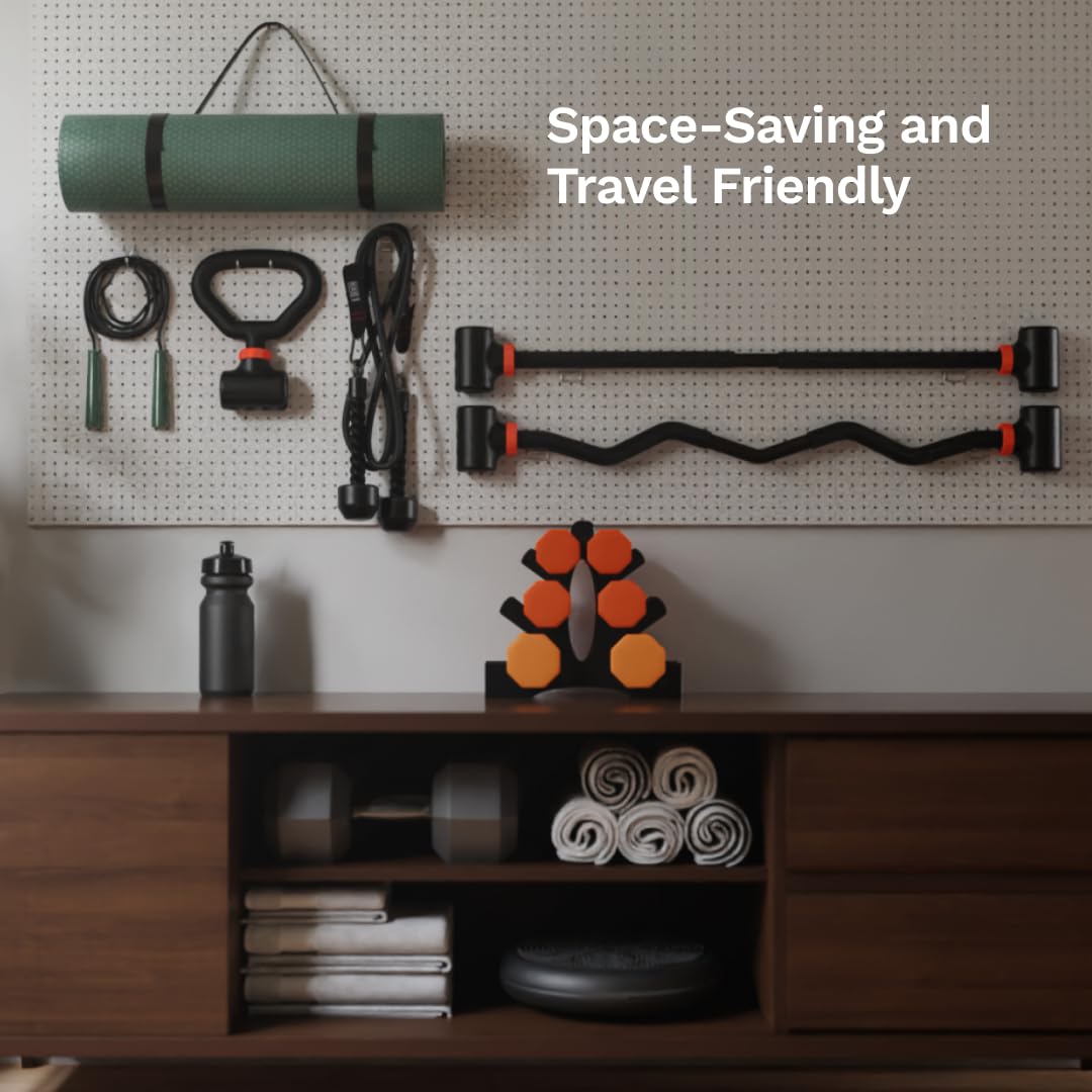 Adjustable Dumbbell Converter to Barbell and Kettlebell Set, Home Fitness Attachment with 200 lb Capacity for Weight Lifting