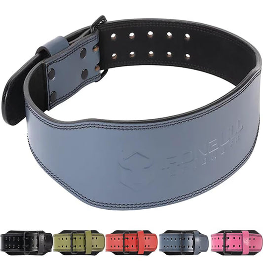 7mm Leather Weight Lifting Belt, 4" to 2" Tapered Premium Belt for Olympic Lifting, Powerlifting, Cross Training, and Gym Workouts, Men and Women