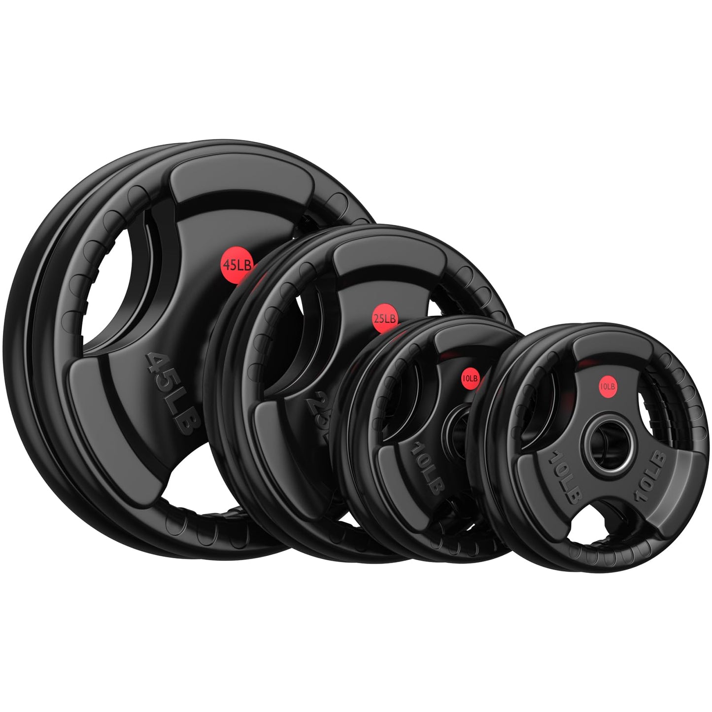 Fitvids 2-Inch Olympic Cast Iron Barbell Set, 255 lbs Weight Plates with 7FT Olympic Bar – 300 lbs Total, Multiple Package Options