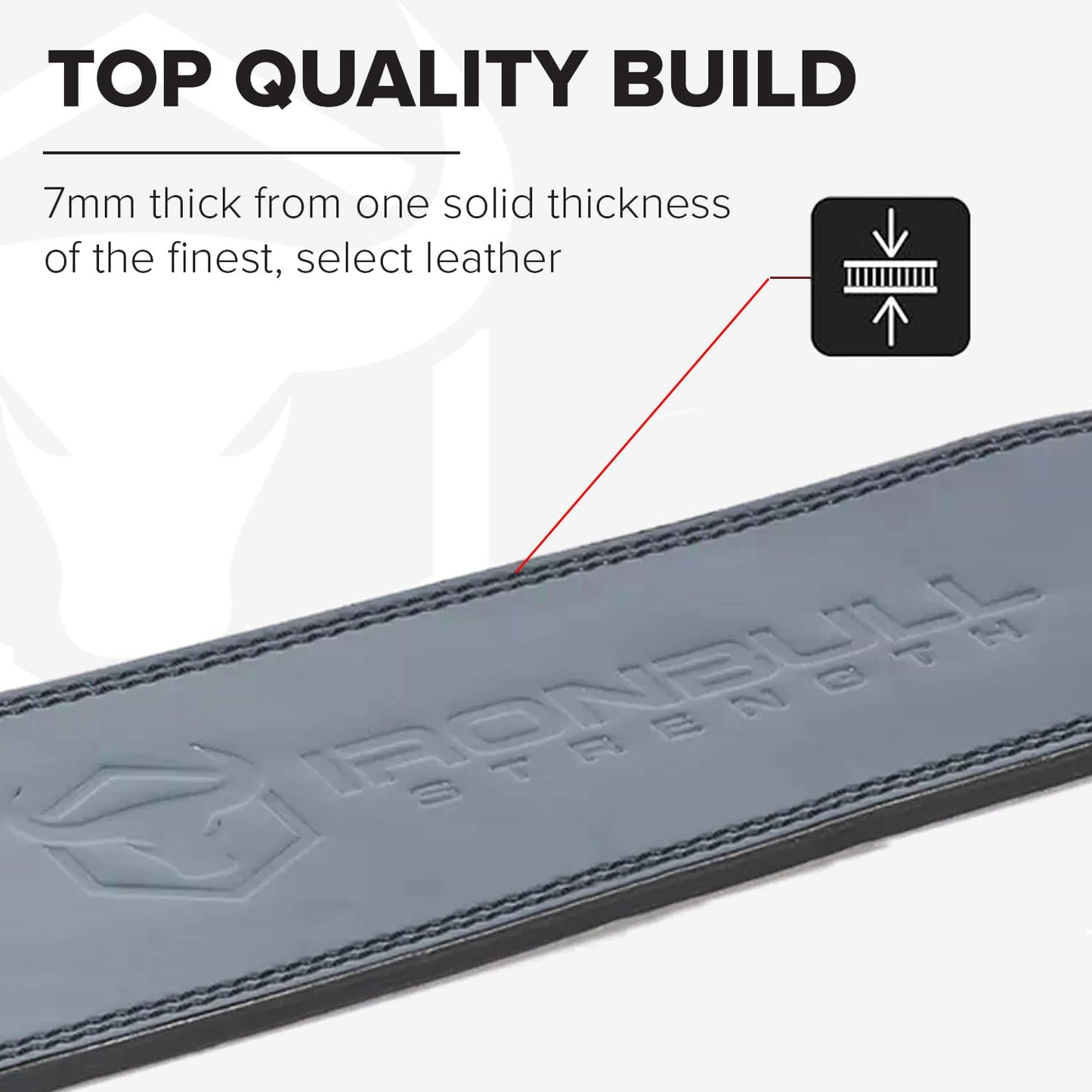 7mm Leather Weight Lifting Belt, 4" to 2" Tapered Premium Belt for Olympic Lifting, Powerlifting, Cross Training, and Gym Workouts, Men and Women