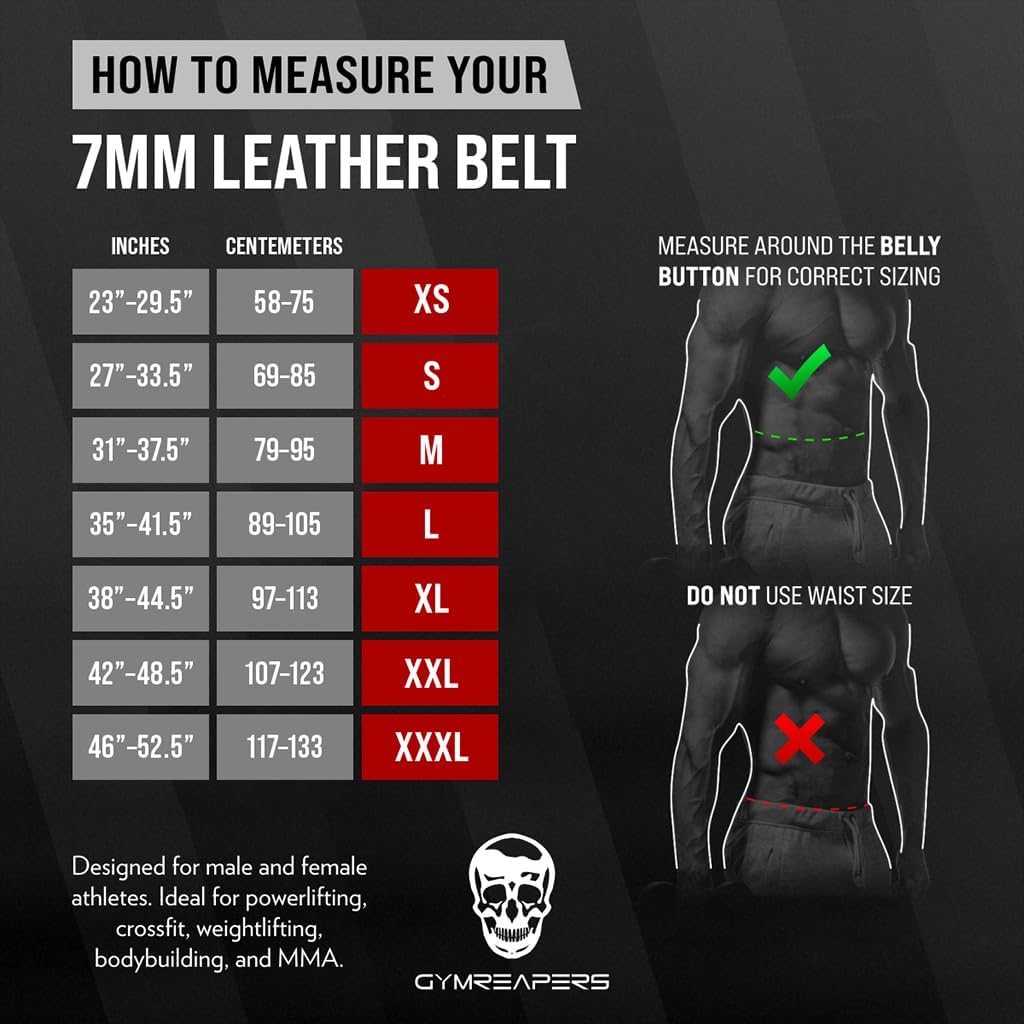 Leather Weightlifting Belt for Men and Women, Adjustable Buckle for Bodybuilding, Squats, and Lower Back Support