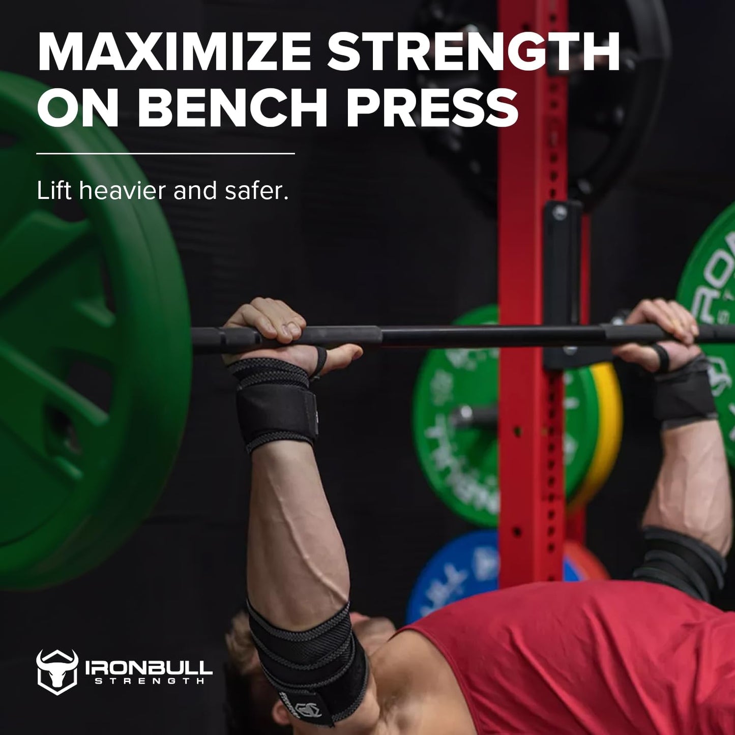 50" Elastic Elbow Wraps for Weightlifting, Pair of Elbow Braces for Bench Press, Powerlifting, and Gym Workouts