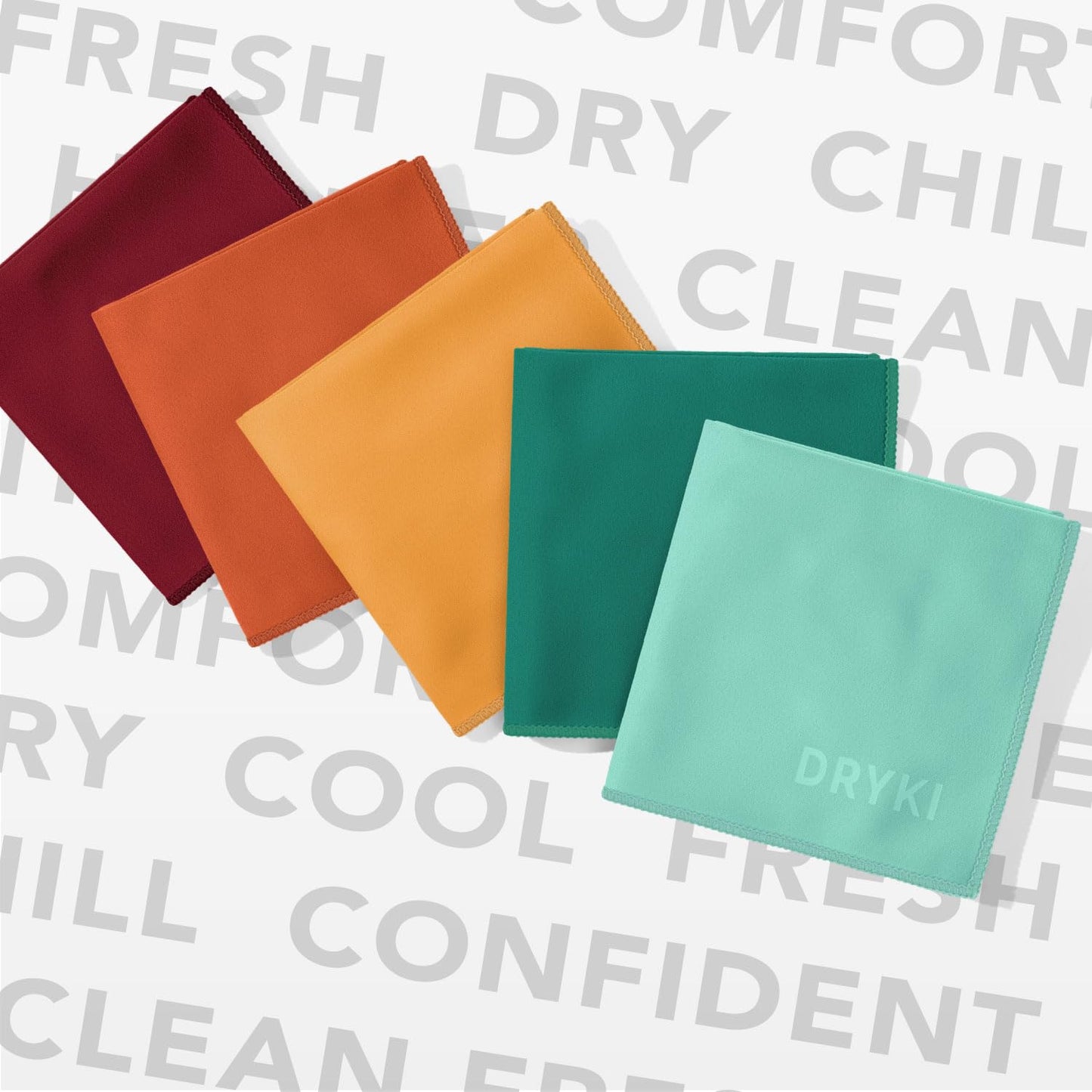 Sweat Absorbing Handkerchiefs (5 Pack, Mountain) – The Original Pocket-Sized Sweat Towels | Quick-Dry Microfiber Sweat Rags for Face, Hands & Body | Super Absorbent Sweat Cloths for Gym, Sports, Work & Travel – For Men & Women