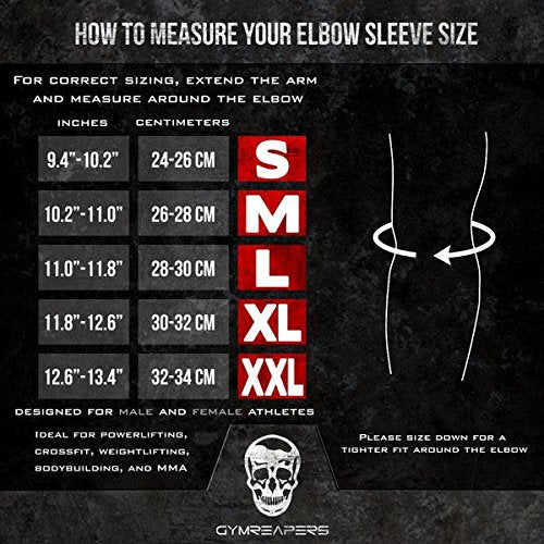 Elbow Sleeves with Wrist Wraps (Pair) - 5mm Neoprene Elbow Brace for Compression & Support - Ideal for Powerlifting, Weightlifting, Bench Press & Tendonitis Relief - Men & Women