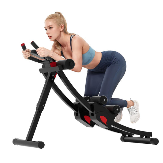 Foldable Ab Machine – Home Gym Workout Equipment for Strength Training and Stomach Workout, Adjustable Abdominal Trainer for Men and Women
