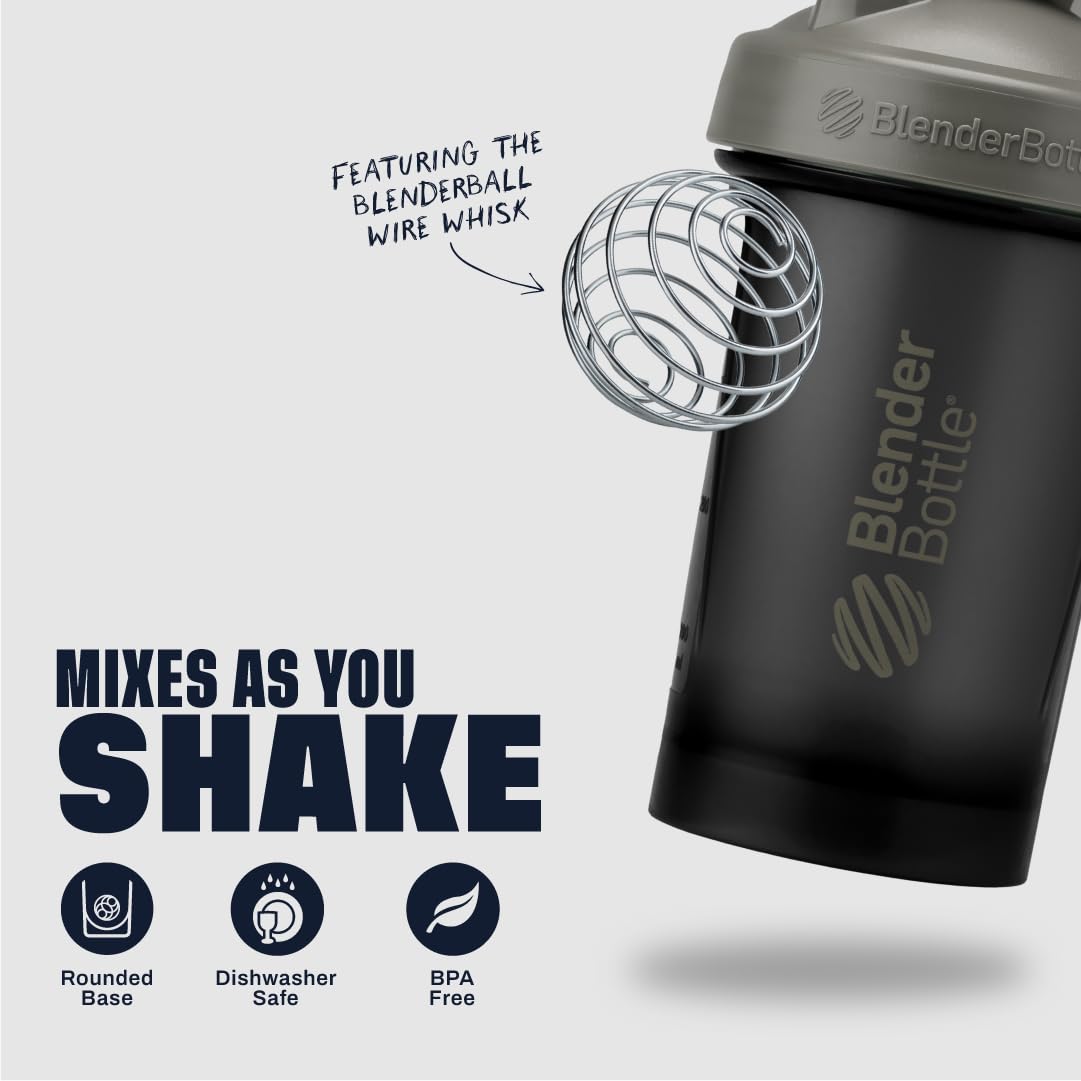 BlenderBottle Classic V2 Shaker Bottle (28 oz, Grey/Black – Black Shadow) – Premium Protein Shaker Cup for Smooth Shakes & Pre-Workout Drinks | BPA-Free, Leak-Proof Design with BlenderBall Wire Whisk | Dishwasher Safe