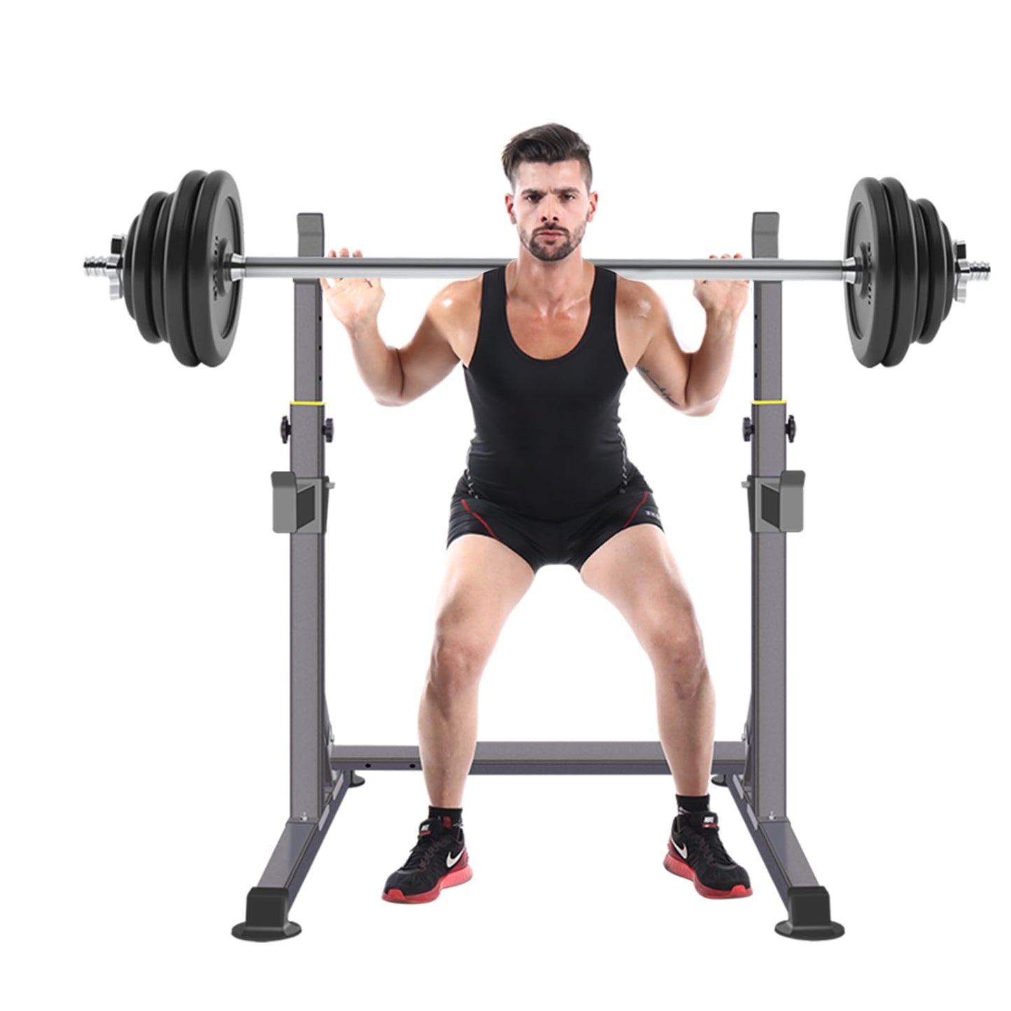 Adjustable Multi-Function Squat Rack – Barbell Rack for Weight Lifting, Home Gym Workouts, and Bench Press