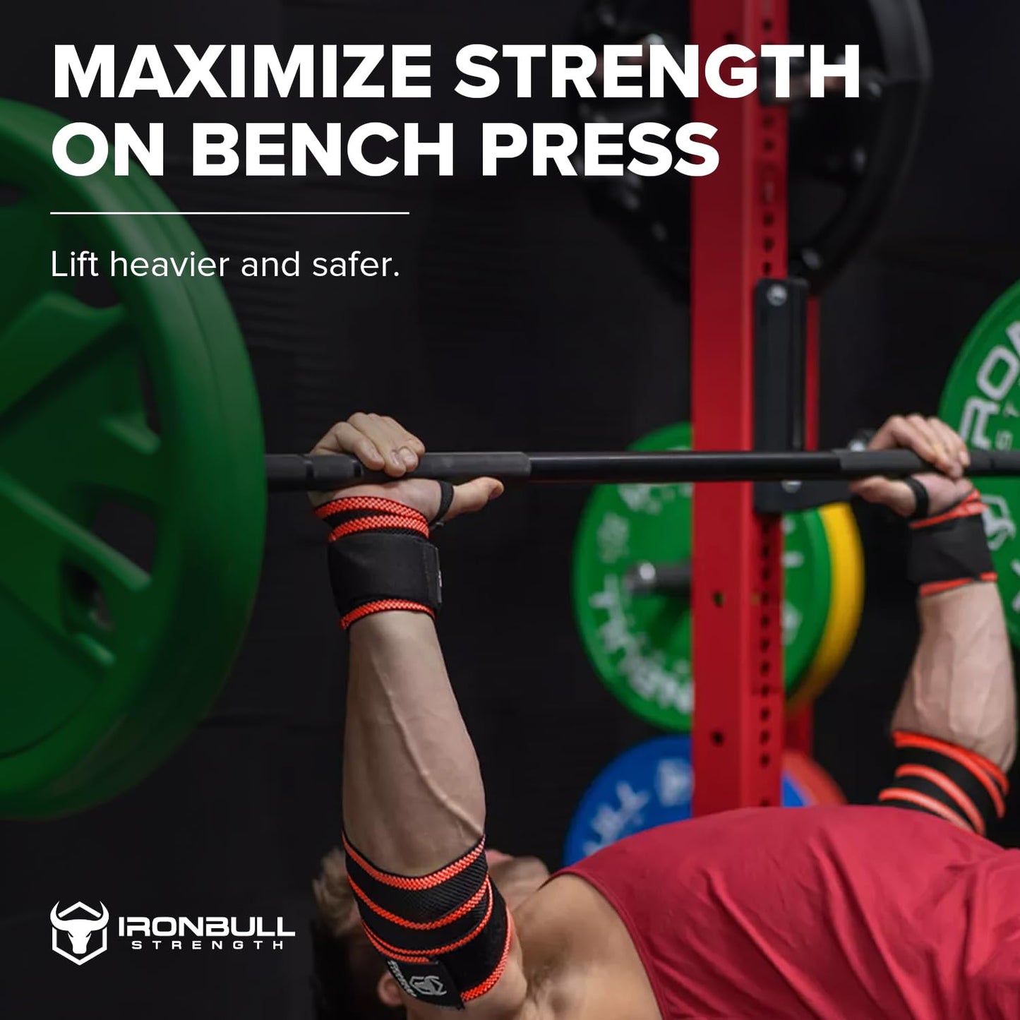 50" Elastic Elbow Wraps for Weightlifting, Pair of Elbow Braces for Bench Press, Powerlifting, Gym Workouts, and Fitness Training