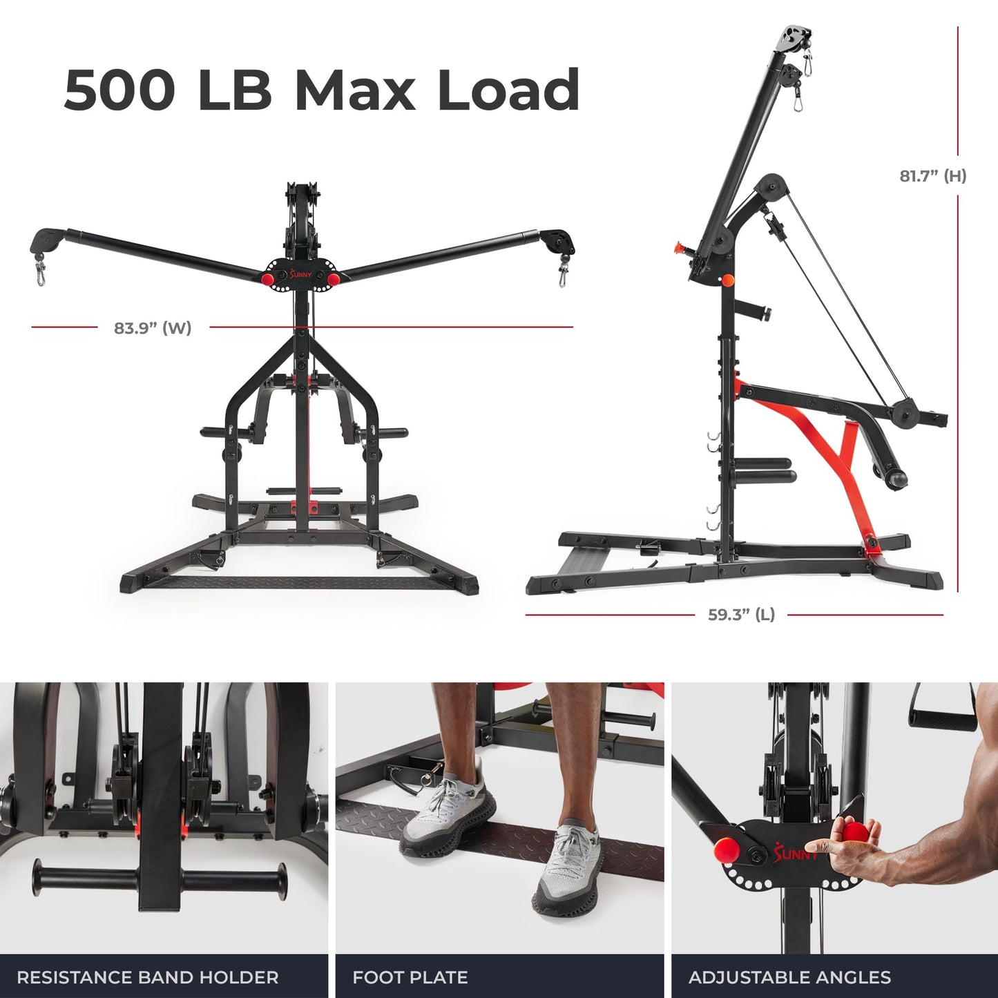 Multifunctional Home Gym Strength Training System – Complete Workout Equipment with Attachments, Optional Squat Stand, Power Rack, and Adjustable Incline Bench