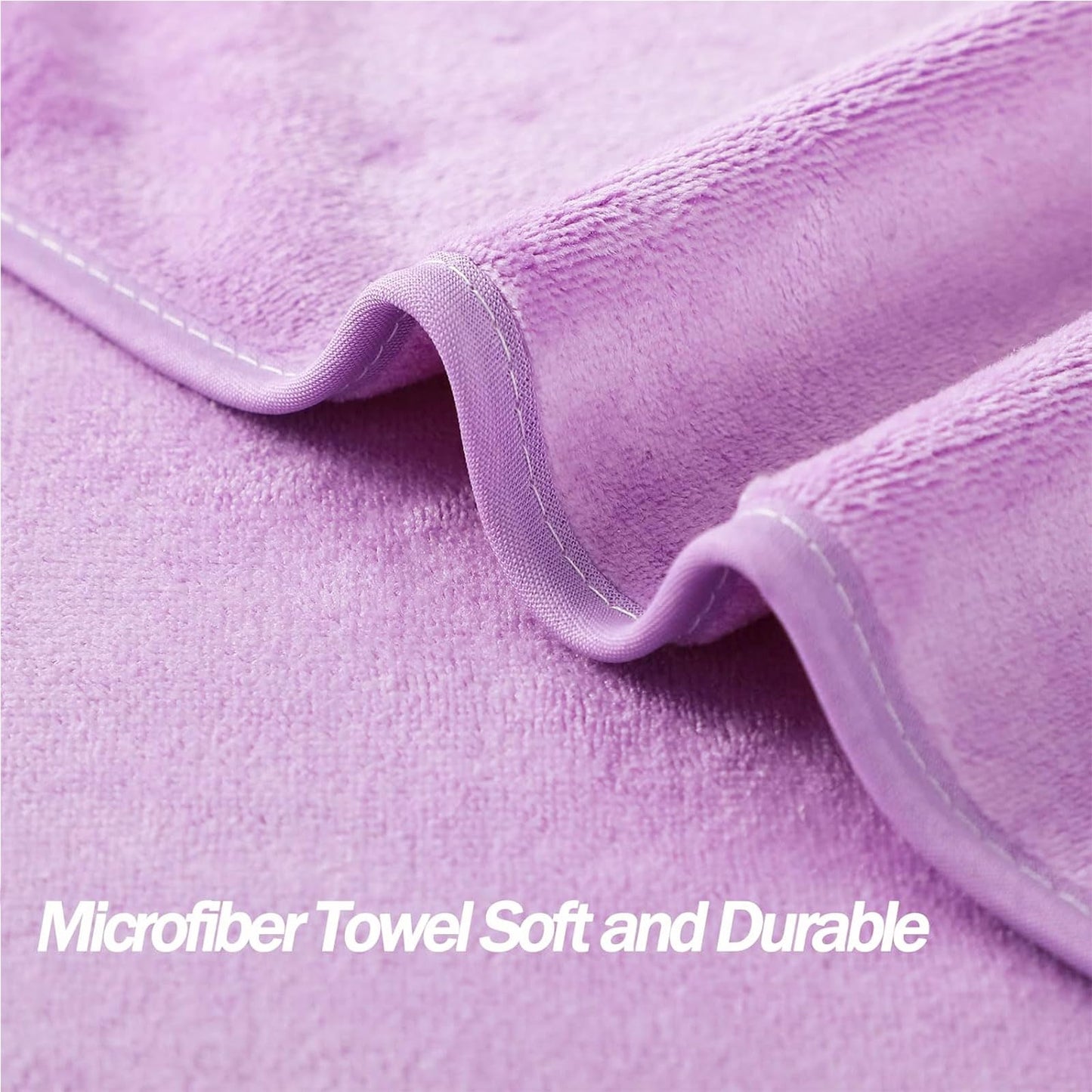 Microfiber Gym Towels (3 Pack, Purple) – Large 15"x31" 380-GSM Super Soft, Quick-Drying Towels for Exercise, Fitness, Sports & Workouts