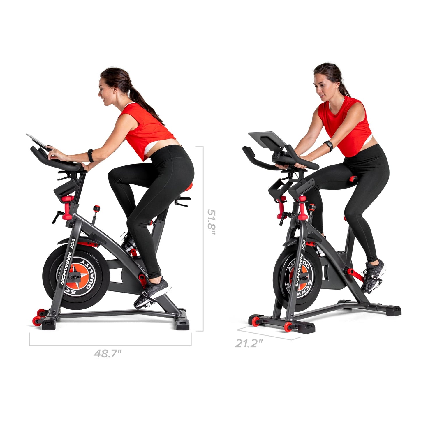 Indoor Cycling Exercise Bike, Adjustable Stationary Bike for Home Cardio Workouts