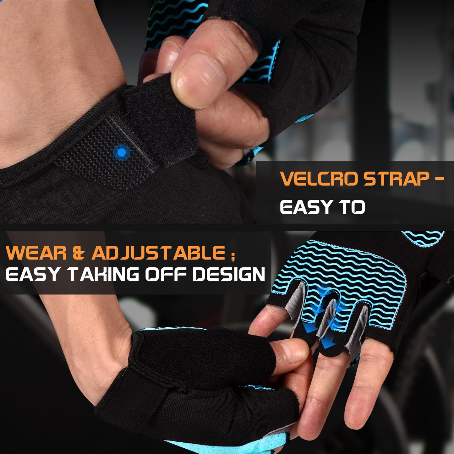Fingerless Breathable Workout Gloves for Weightlifting, Cycling, and Gym Training