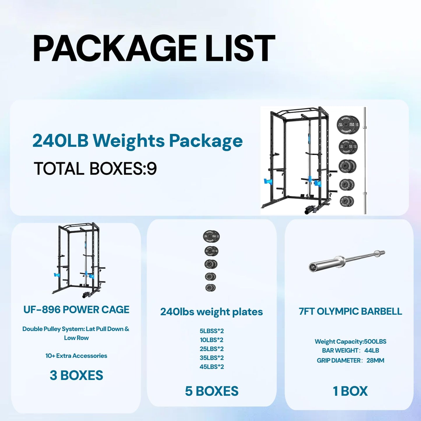 Multi-Functional Power Cage with J-Hooks, Dip Handles, Landmine Attachment, and Optional Cable Pulley System for Home Gym Workouts