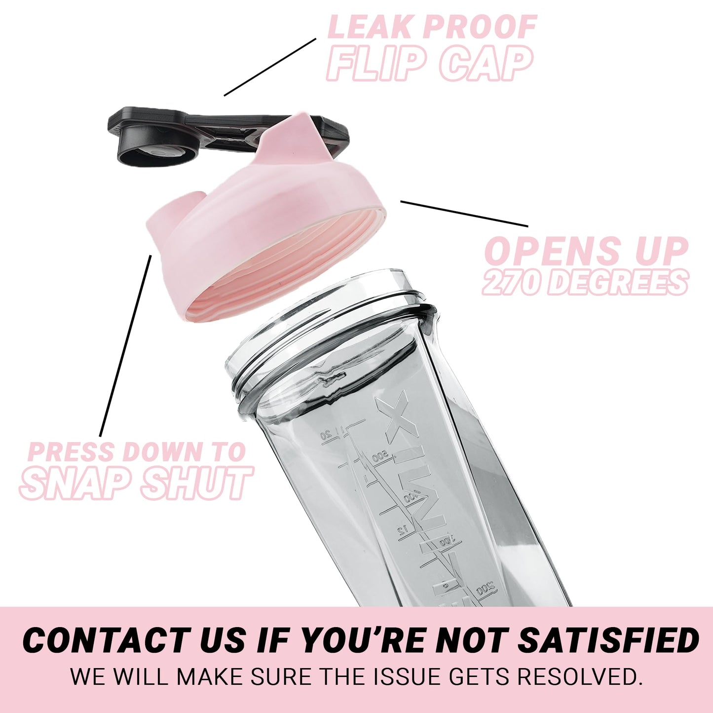 HELIMIX 2.0 Vortex Blender Shaker Bottle (28oz) – USA Made Protein Shaker Cup – No Ball or Whisk Needed – Portable Pre-Workout & Smoothie Bottle for Mixing Shakes, Cocktails & More – Dishwasher Safe