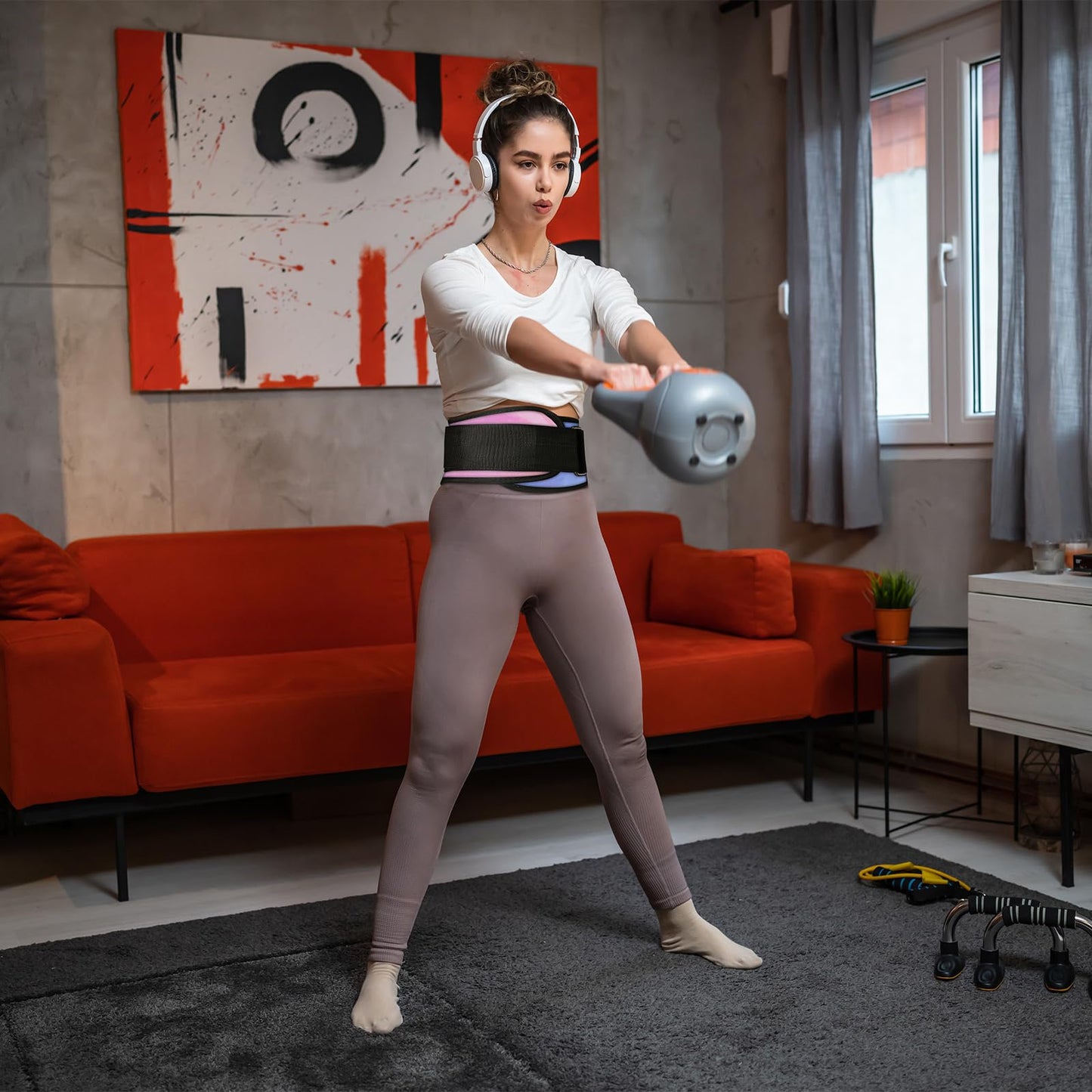 Weight Lifting Belt for Men and Women, 6-Inch Black/Camouflage Belt for Squats, Lunges, Deadlifts, and Thrusters