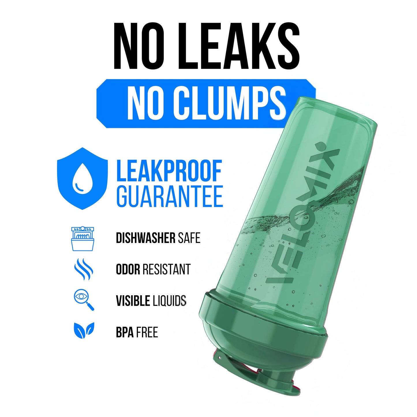 VELOMIX Protein Shaker Bottle 6-Pack (28oz) – Includes 6 Wire Whisks | Leak-Proof Shaker Cups for Protein Shakes & Pre-Workout Drinks | Durable Mixing Bottles for Gym, Fitness, and Smoothies (Hawai Shadows)