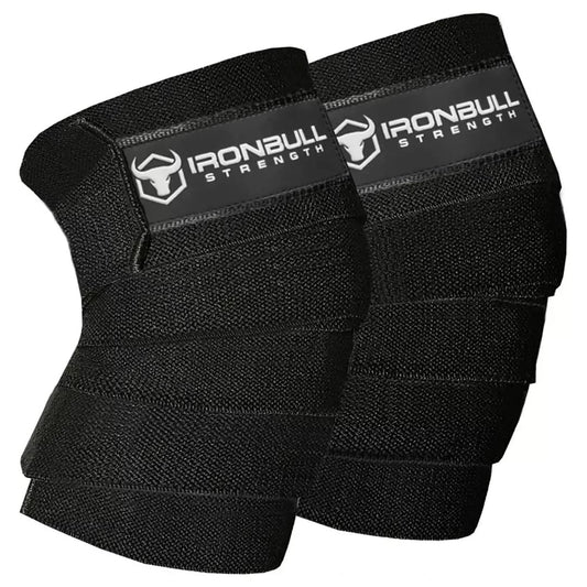 80" Elastic Knee Wraps for Weightlifting, Squats, and Powerlifting, Compression Knee Support for Gym and Strength Training