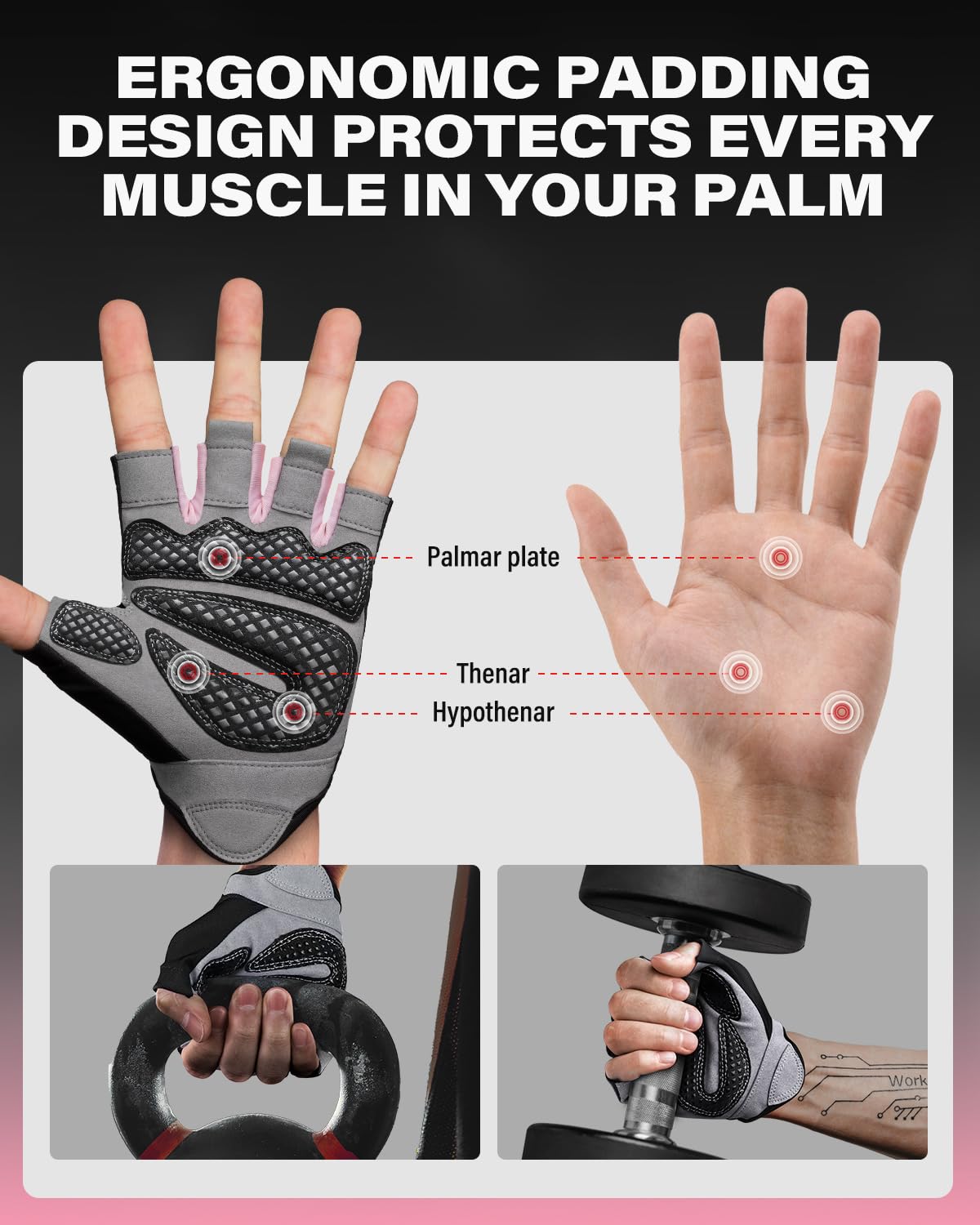 Lightweight Weight Lifting Gloves for Men and Women, Workout Gloves with Excellent Grip for Gym, Cycling, Pull Ups, and Rowing