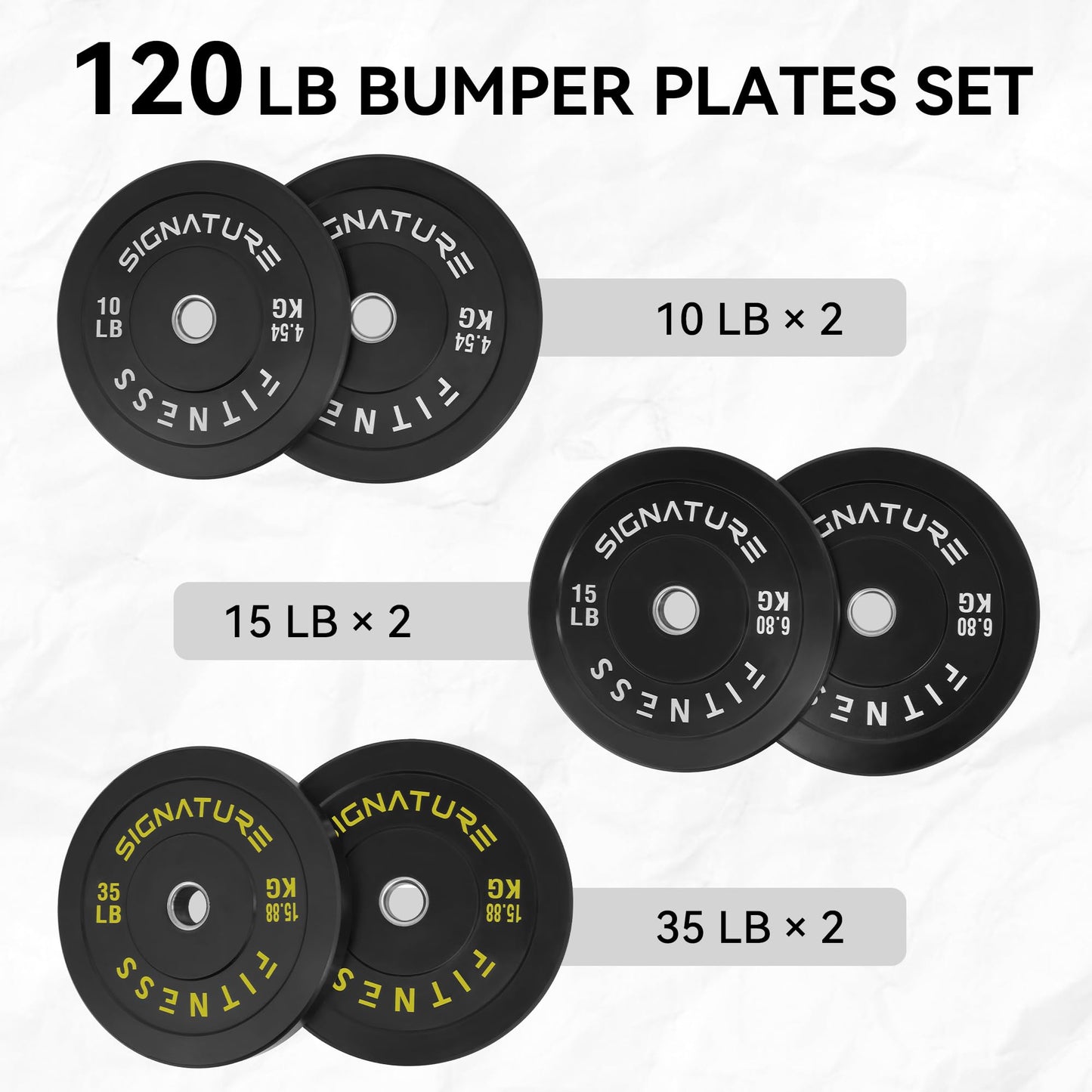 CAP Barbell Rubber Olympic Bumper Plate – Durable Weight Plate for Strength Training and Weightlifting | Multiple Options and Colors