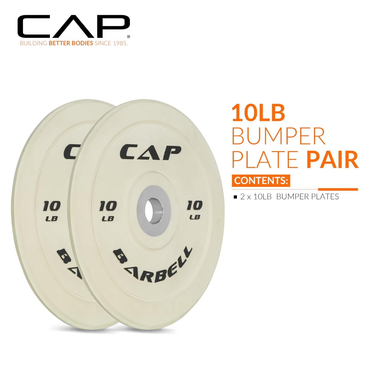 CAP Barbell Rubber Olympic Bumper Plate – Durable Weight Plate for Strength Training and Weightlifting, Available in Multiple Colors and Options