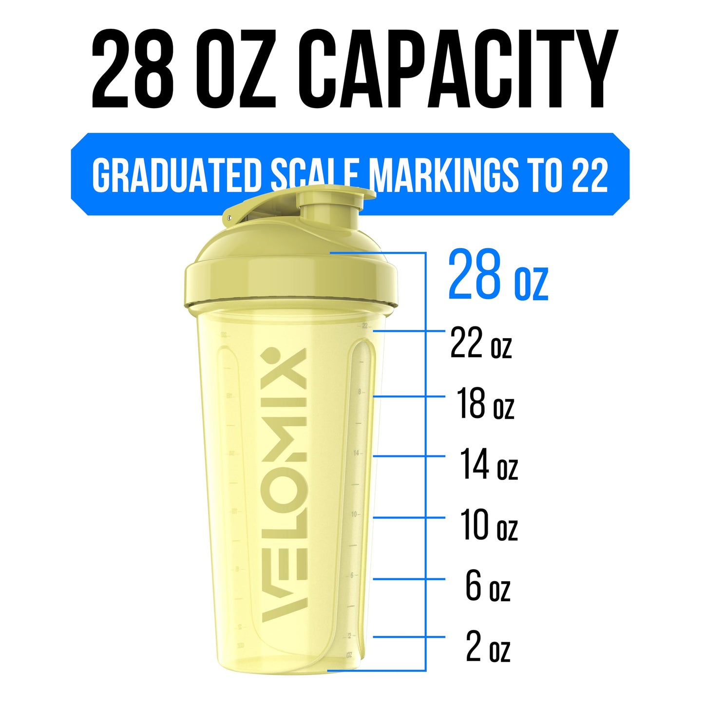 VELOMIX Protein Shaker Bottle 6-Pack (28oz) – Includes 6 Wire Whisks | Leak-Proof Shaker Cups for Protein Shakes & Pre-Workout Drinks | Durable Mixing Bottles for Gym, Fitness, and Smoothies (Pastel Power Series)