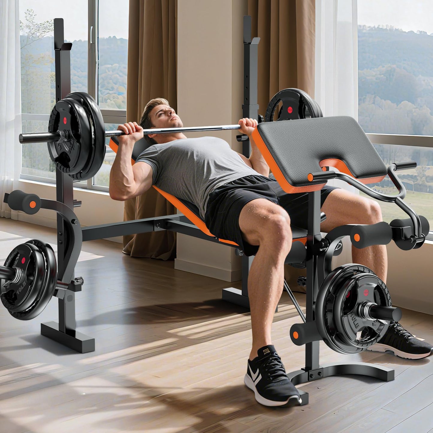 XDDIAS 2-Inch Olympic Rubber Weight Plates, Solid Cast Iron Grip Plates for Strength Training, Weightlifting, and Bodybuilding – Pairs and Sets for Home or Gym