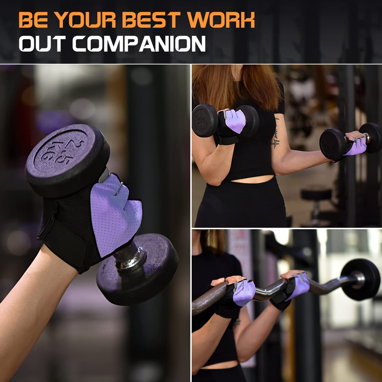 Fingerless Breathable Workout Gloves for Weightlifting, Cycling, and Fitness Training
