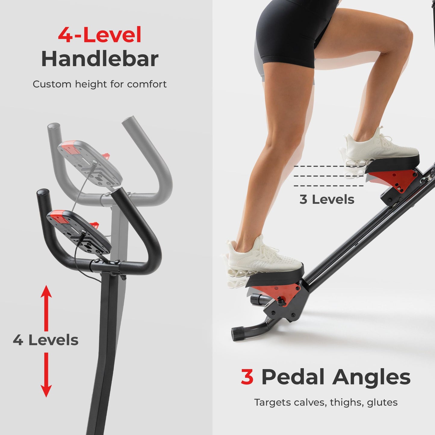 Stair Stepper with Handlebar, Extended Step Range Climber Machine for Legs, Core & Glute Workouts, App Compatible
