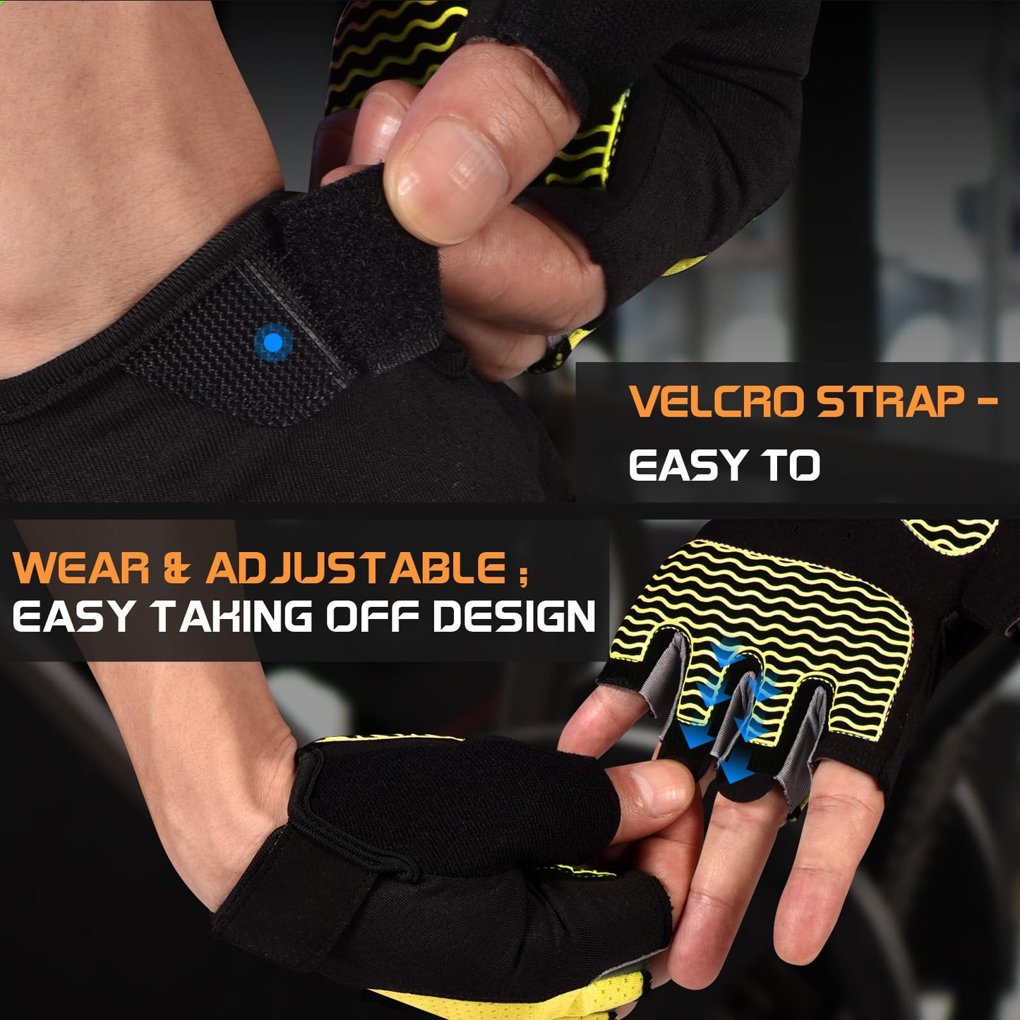 Fingerless Breathable Workout Gloves for Weightlifting, Cycling, and Gym Workouts