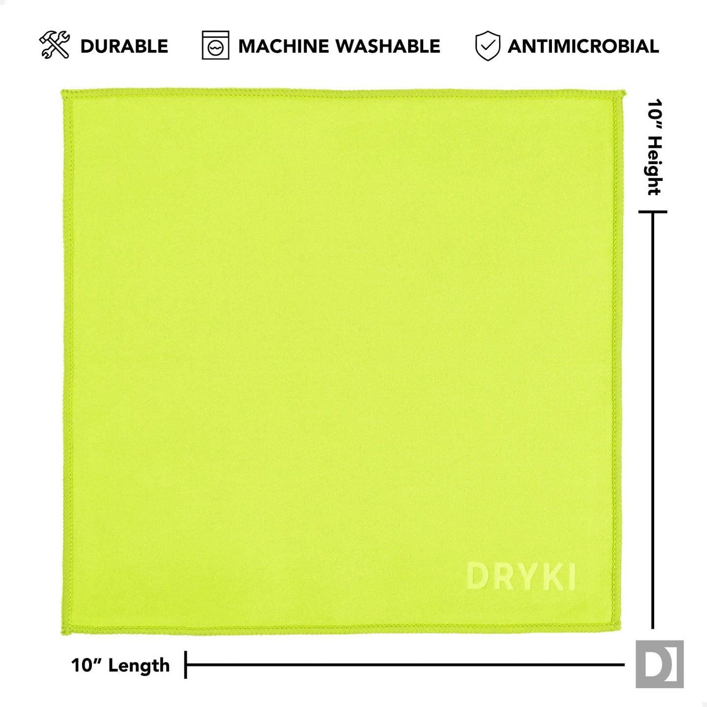 Sweat Absorbing Handkerchiefs (5 Pack, High-Vis Yellow) – The Original Pocket-Sized Sweat Towels | Quick-Dry Microfiber Sweat Rags for Face, Hands & Body | Ideal for Gym, Sports, Running & Work – For Men & Women