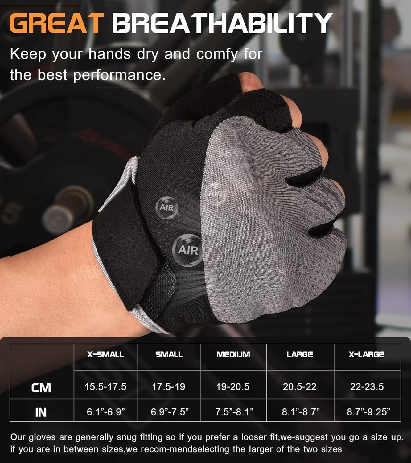 Fingerless Breathable Gym Gloves for Weightlifting, Cycling, and Workout Training