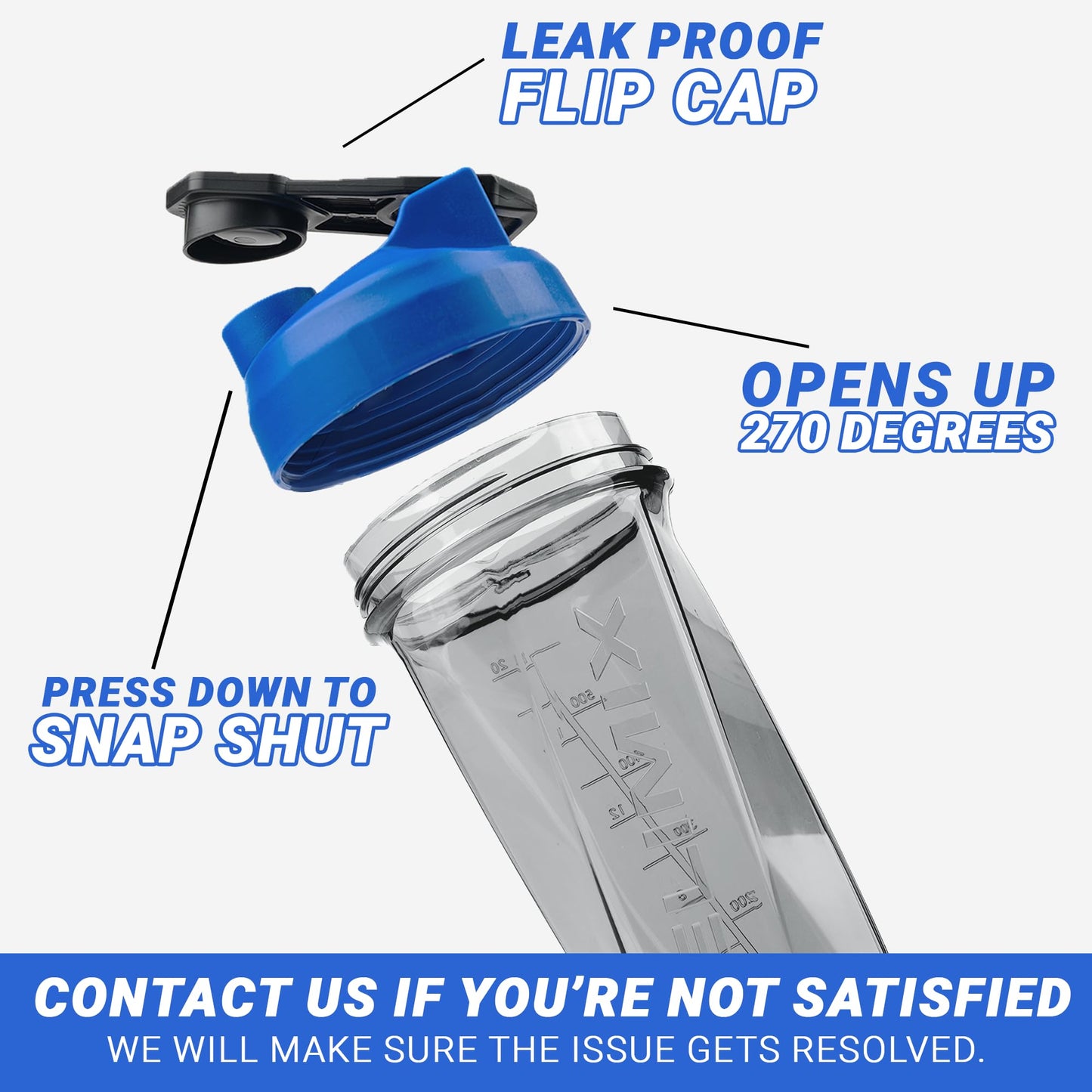 HELIMIX 2.0 Vortex Blender Shaker Bottle (28oz) – USA Made Protein Shaker Cup – No Mixing Ball or Whisk Needed – Perfect for Smoothies, Pre-Workout, Cocktails & Shakes – Durable, Portable & Dishwasher Safe
