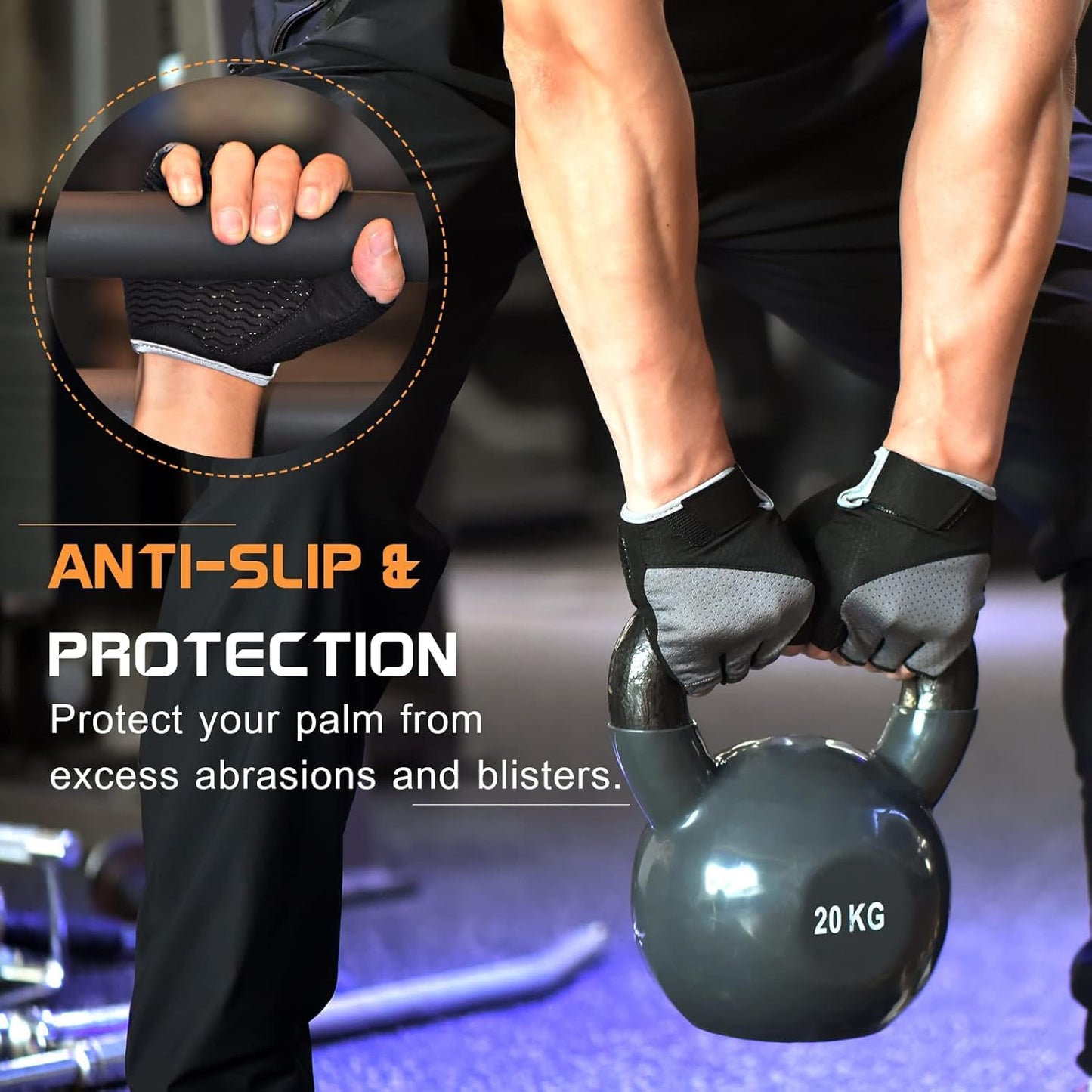 Fingerless Breathable Gym Gloves for Weightlifting, Cycling, and Workout Training