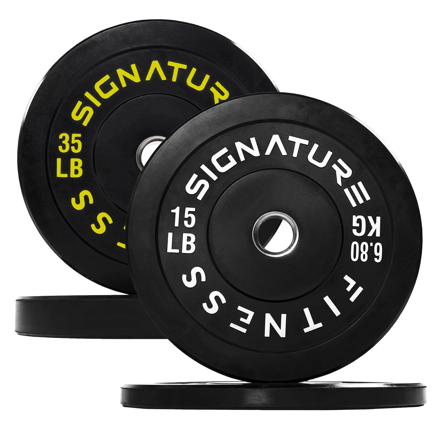 Fitvids Olympic Bumper Plates Set, 2" Weight Plates for Strength Training & Weightlifting, Pairs or Sets, or Sets with Barbell – Multiple Options