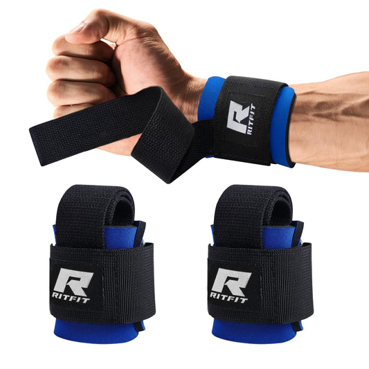 Wrist Straps for Weightlifting, RitFit Lifting Wraps for Wrist Support in Gym, Bodybuilding, Powerlifting, MMA, and Strength Training, Men and Women