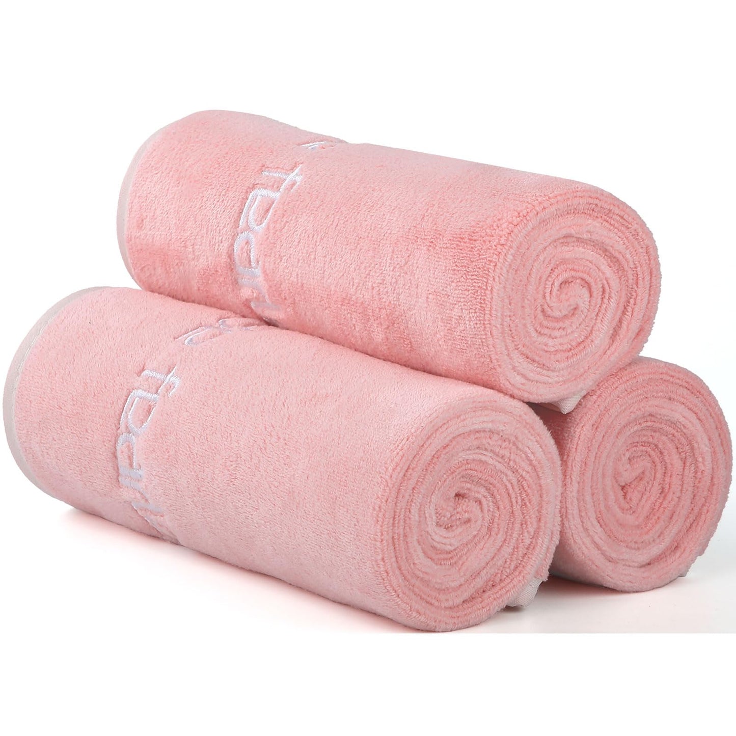 Microfiber Gym Towels (3 Pack, Pink) – Large 15"x31" 380-GSM Super Soft, Quick-Drying Towels for Exercise, Fitness, Sports & Workouts