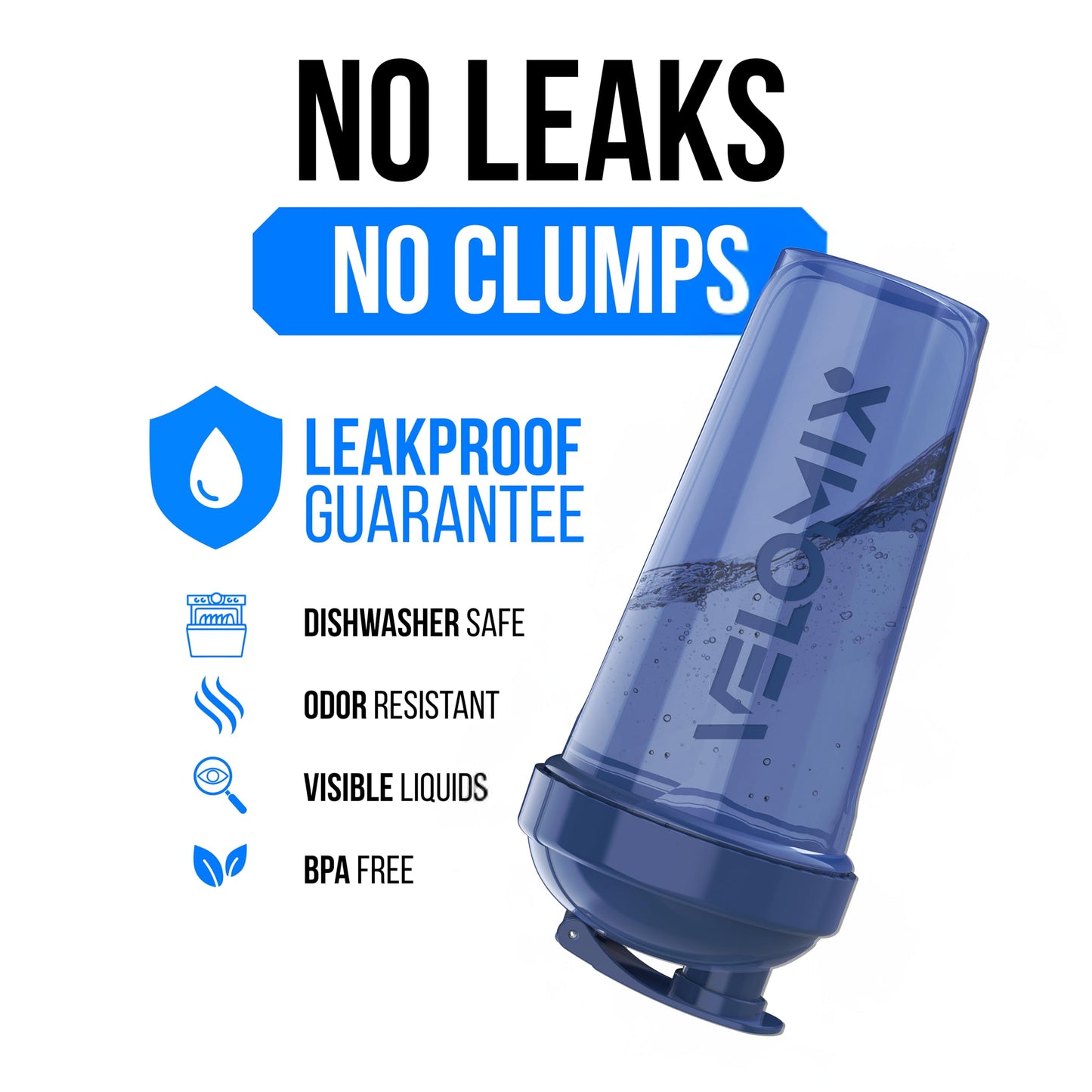 VELOMIX Protein Shaker Bottle 6-Pack (28oz) – Includes 6 Wire Whisks | Leak-Proof Shaker Cups for Protein Shakes & Pre-Workout Drinks | Durable Mixing Bottles for Fitness, Gym, and Smoothies (Elemental Mix)