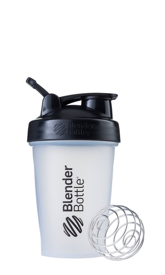 BlenderBottle Classic Shaker Bottle – 20 oz Leak-Proof Protein Shake Cup with BlenderBall Wire Whisk | Perfect for Protein Shakes, Smoothies & Pre-Workout Drinks | BPA-Free, Clear/Black